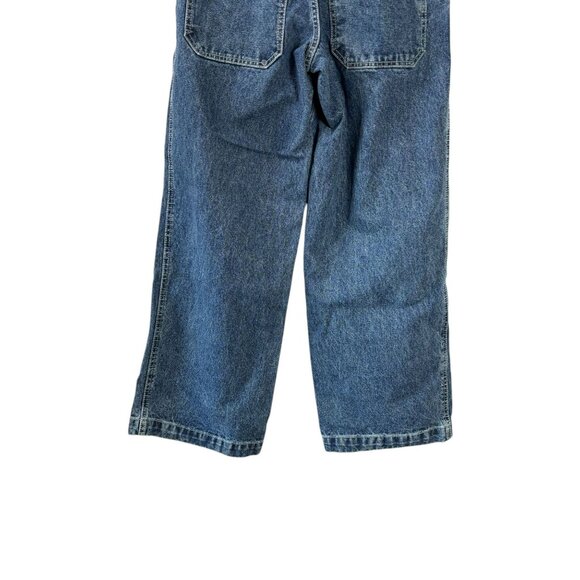 Delia's Dolls Kill Womens Blue Denim Jeans Wide Leg Medium Wash High Rise XS - Picture 6 of 8